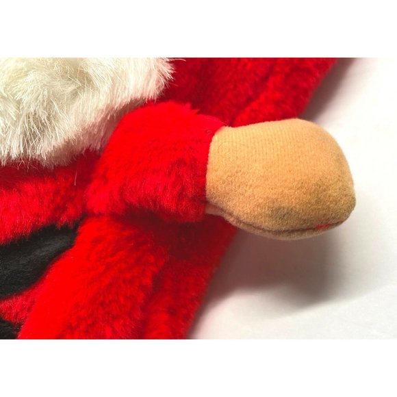 Musical Santa Claus Christmas Stocking Holiday Decor Red Plush 15" Long - Picture 9 of 9